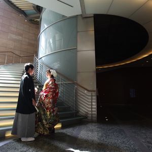 鮮やかな赤い色打掛