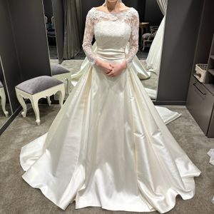 2wayシルクandレースのウェディングドレス