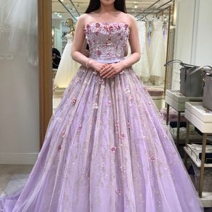 ラベンダー×小花×キラキラ×高身長向け