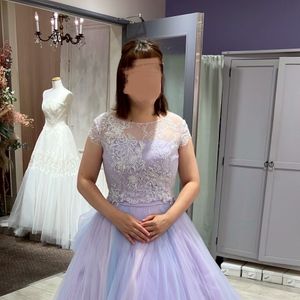 パープルのクラデーションドレス