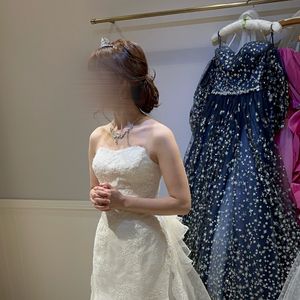 ロングレースのマーメイドドレス