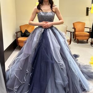 寒色系チュールドレス