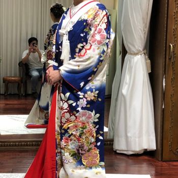 紺色の色打掛