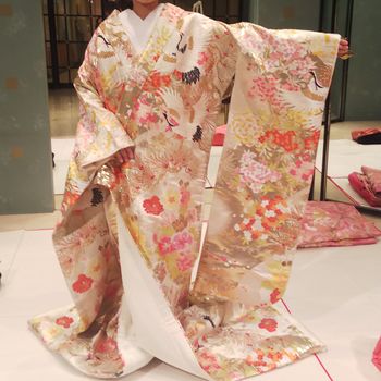豪華な鶴の色打掛