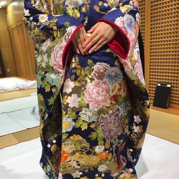 濃紺のシックな色打掛