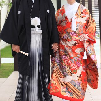 和装がしたいという妻が選びました。