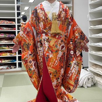 朱赤の色打掛
