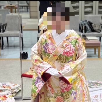 花柄の色打掛