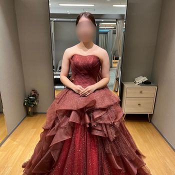 大人可愛いブラウンドレス