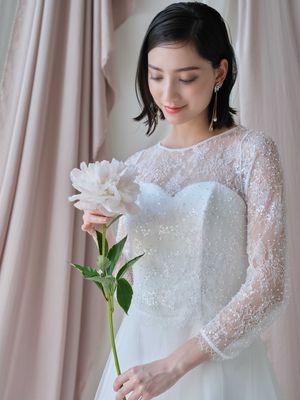 Aライン」×「長袖」のウェディングドレス一覧|ウェディングドレスの ...