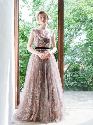 茶 ブラウン のカラードレス一覧 ウェディングドレスの口コミサイト ウエディングパークドレス