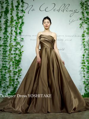 茶・ブラウン」のカラードレス一覧|ウェディングドレスの口コミサイト