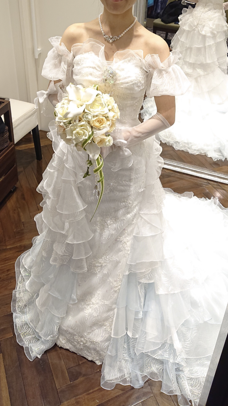 大人かわいいマーメイドドレス