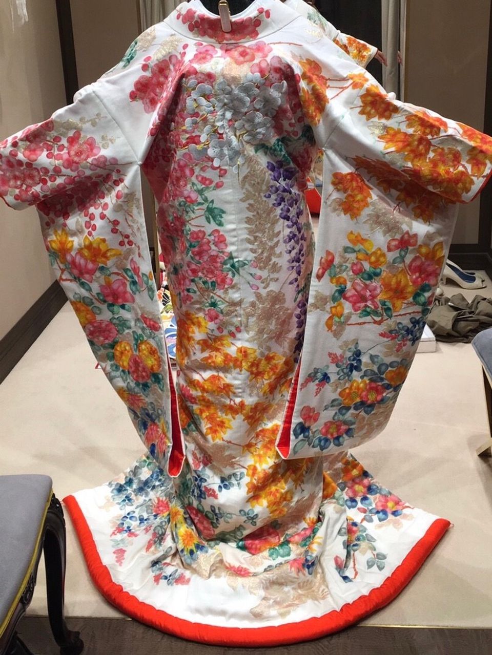白ベースの色打掛け