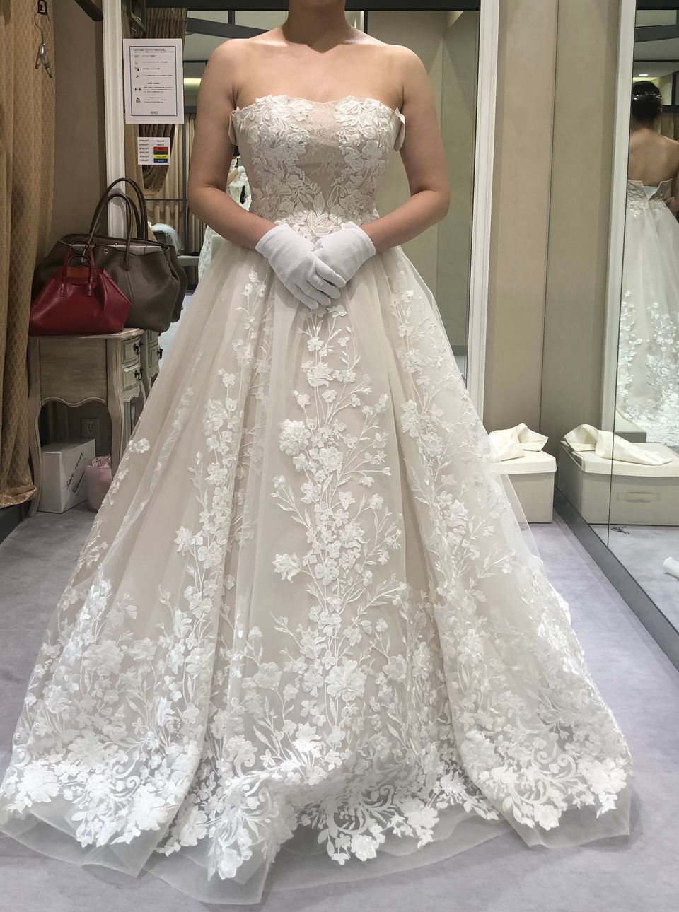 cherry blosomのwedding dress