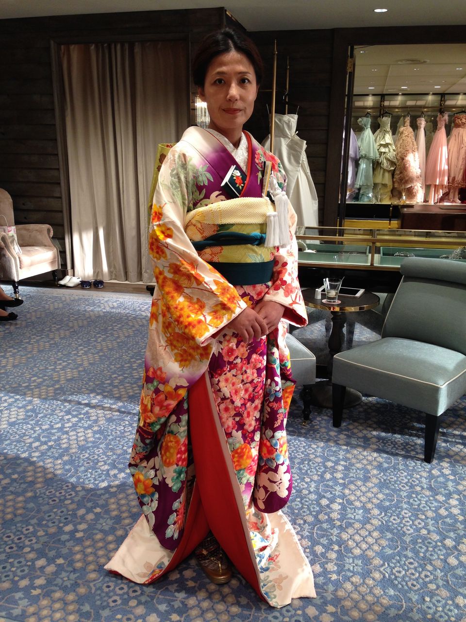配色が絶妙！固定概念が変わった引き振袖
