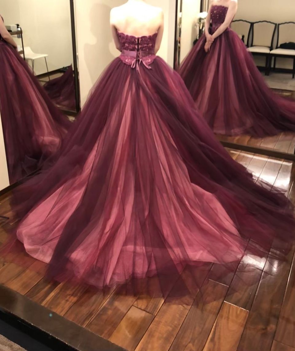 ローラアシュレイ クラシックドレス ヴィンテージ 光沢 ワイン