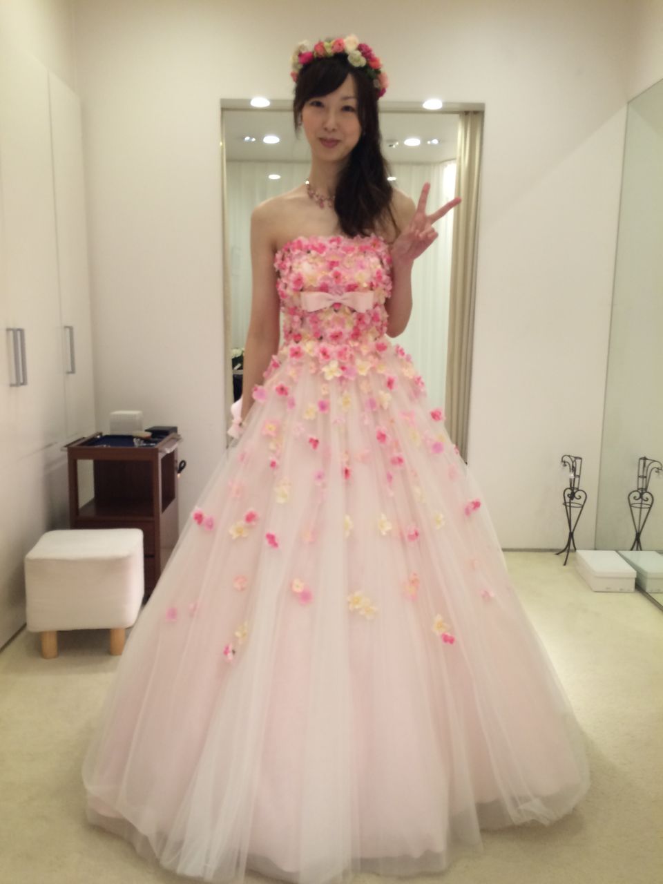 お花の妖精のようなドレスです