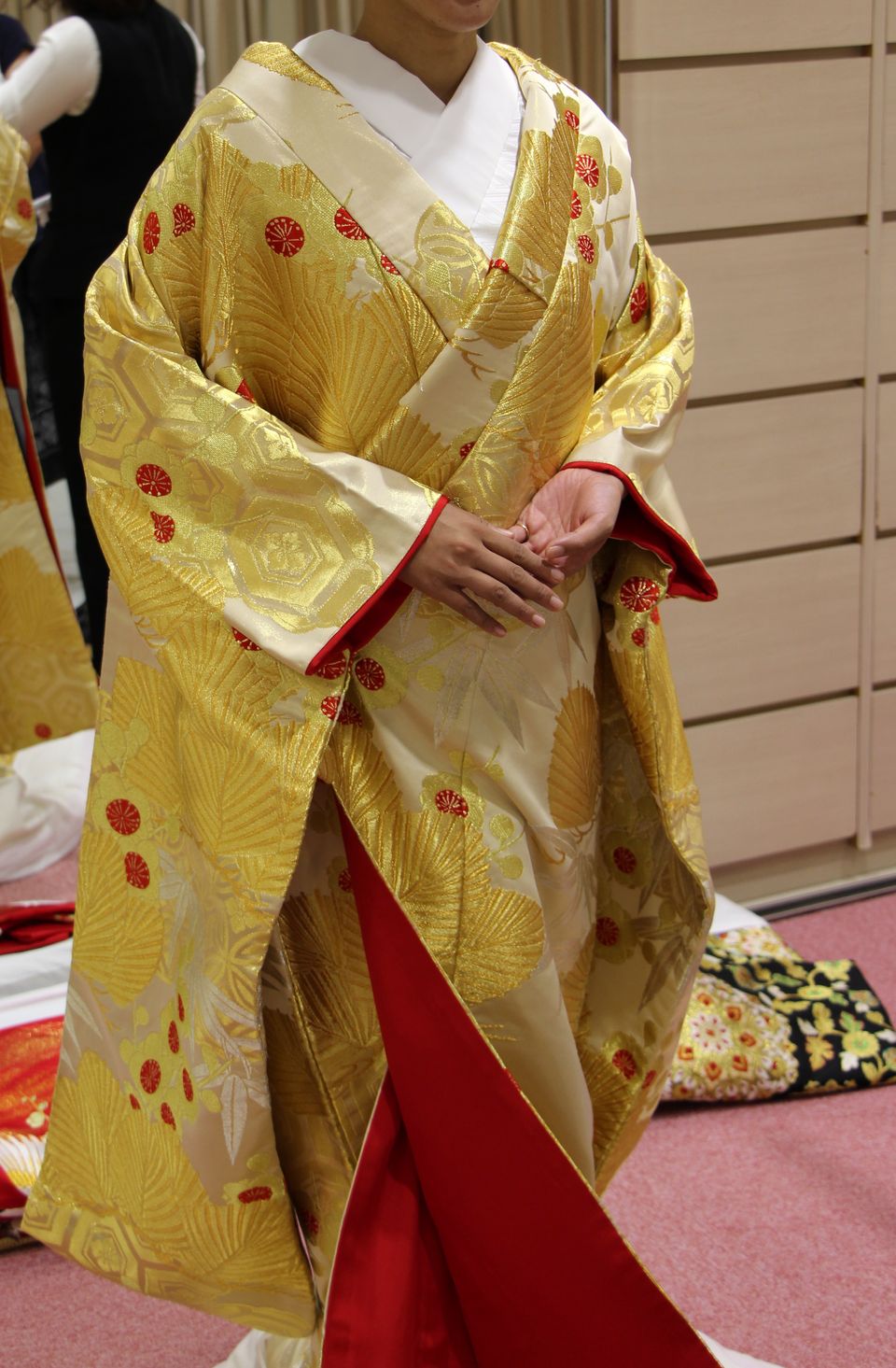 珍しいゴールドの羽　色打掛
