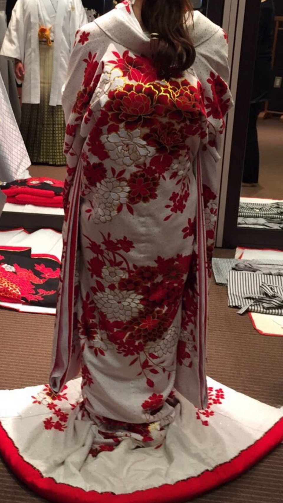 紅白が綺麗な色打掛