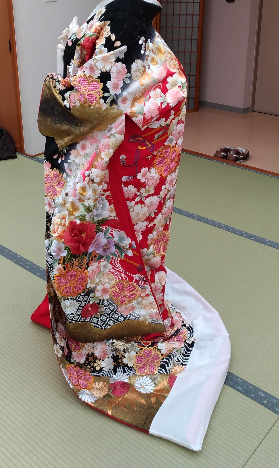 かっこいい黒い色打掛