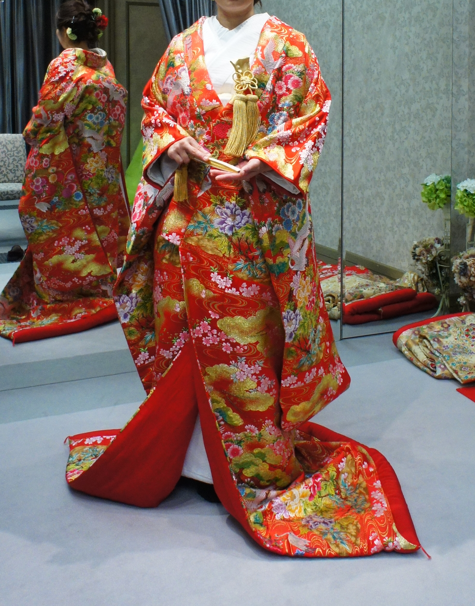 赤い色打掛