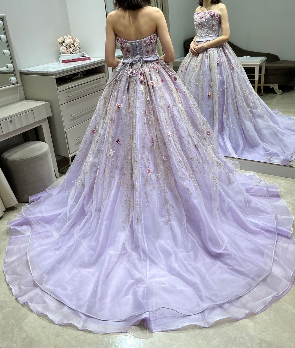 紫陽花色のドレス