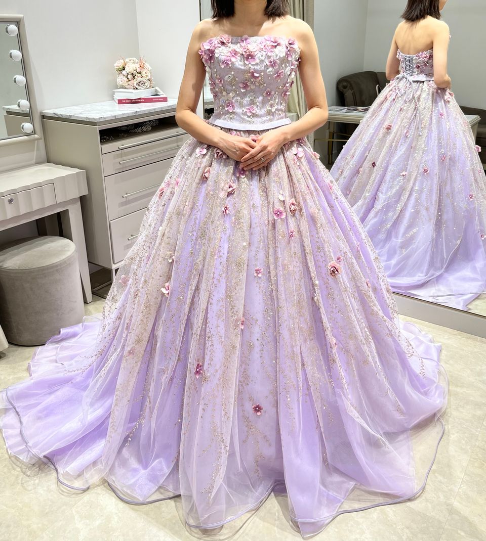 紫陽花色のドレス