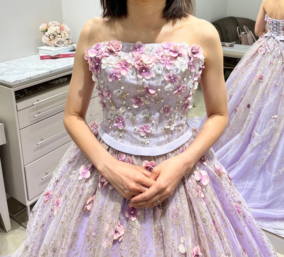 紫陽花色のドレス