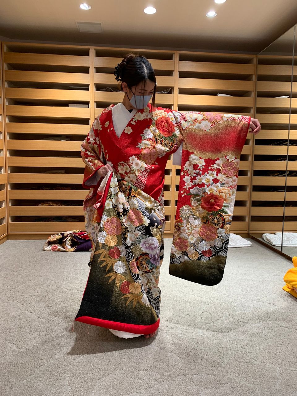 赤の色打掛