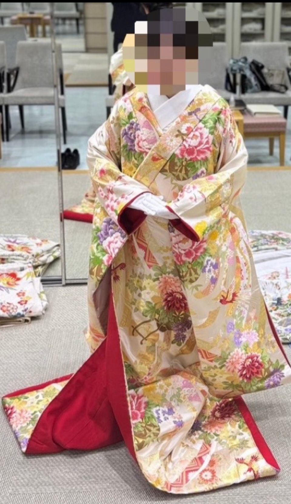 花柄の色打掛