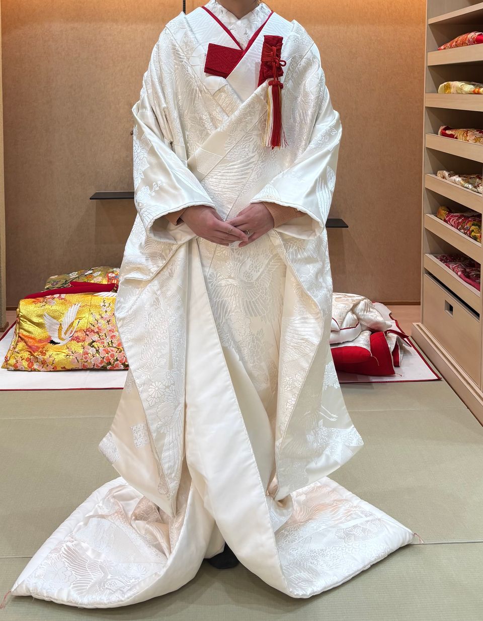 花と鶴