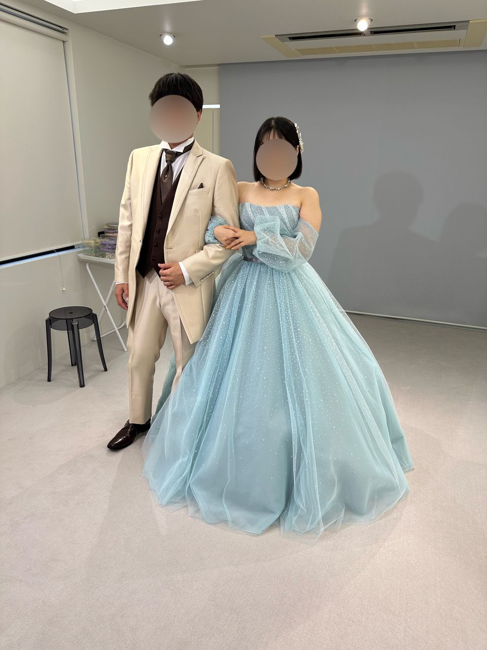 爽やかな感じのカラードレス