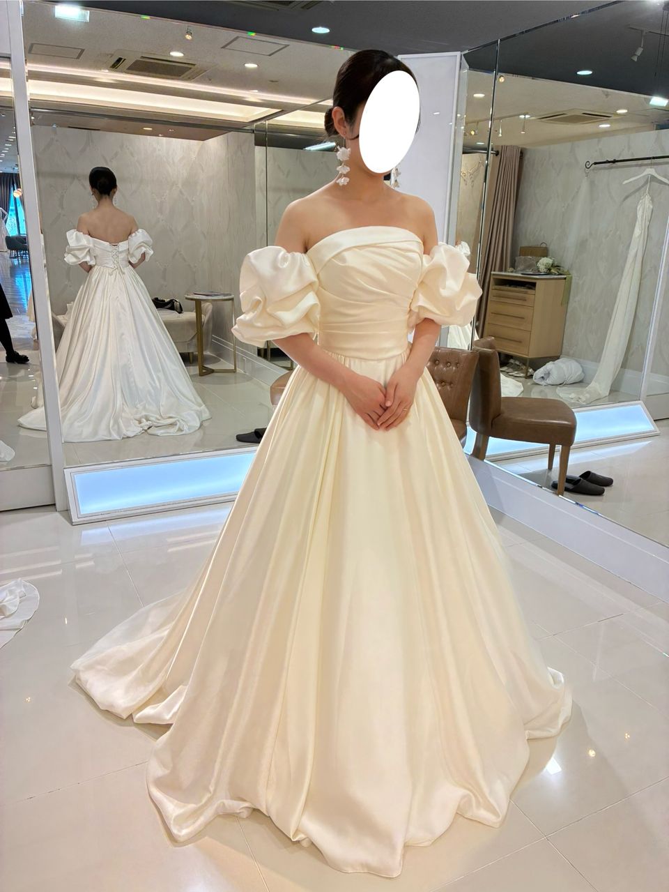 2wayのバルーン袖ドレス