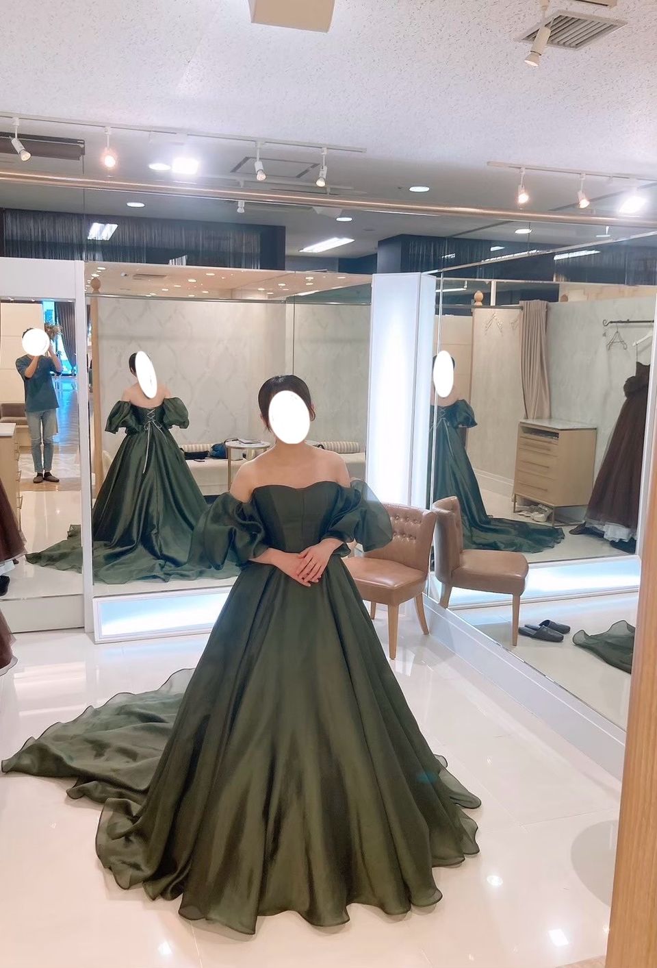 シックなグリーンがオシャレ