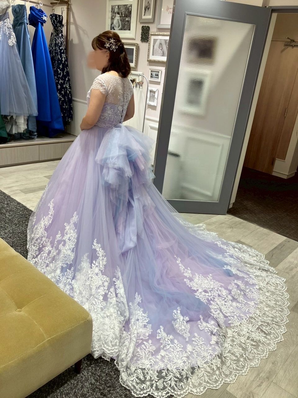 パープルのクラデーションドレス