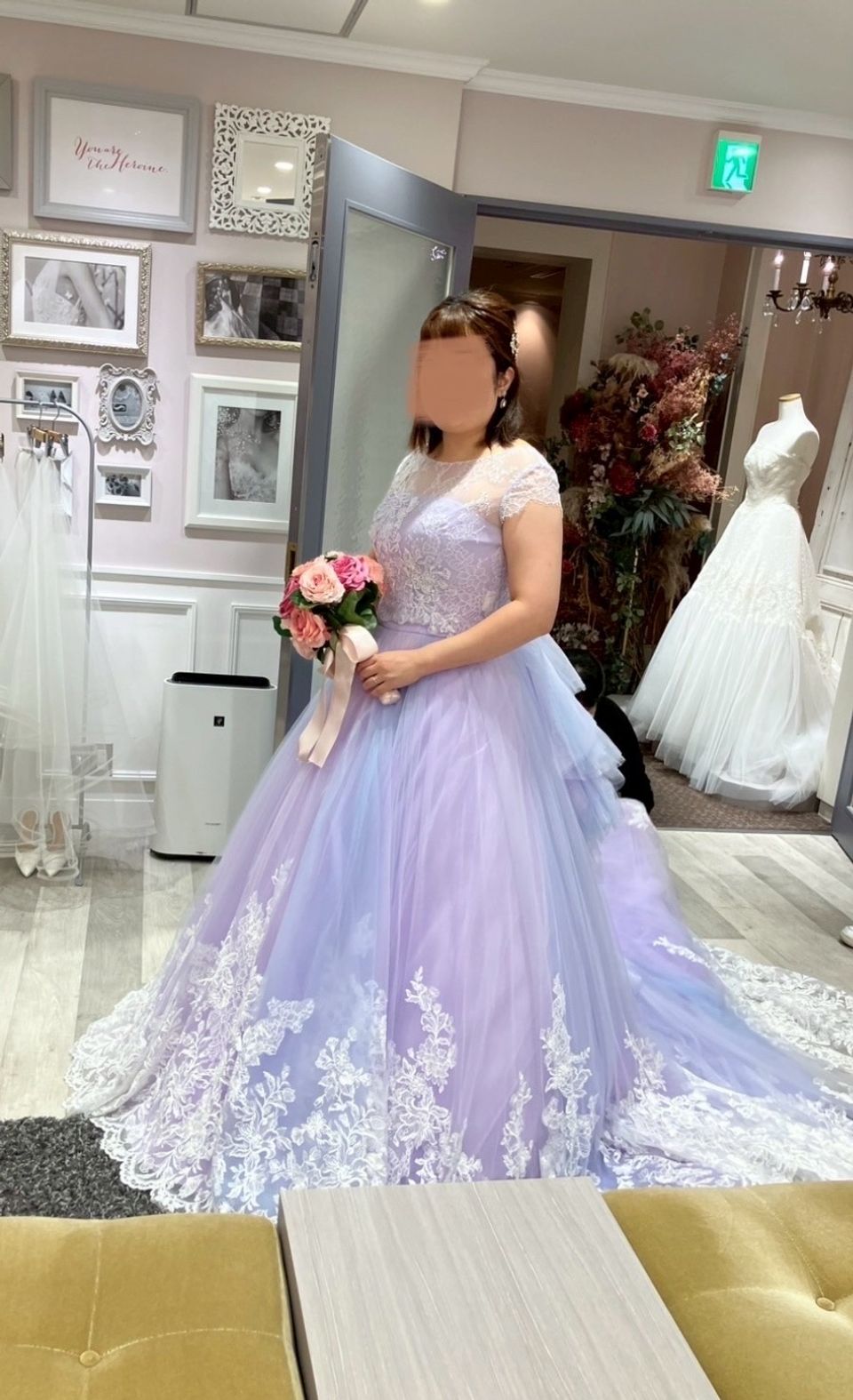 パープルのクラデーションドレス