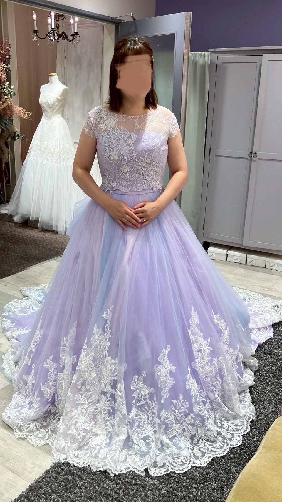 パープルのクラデーションドレス