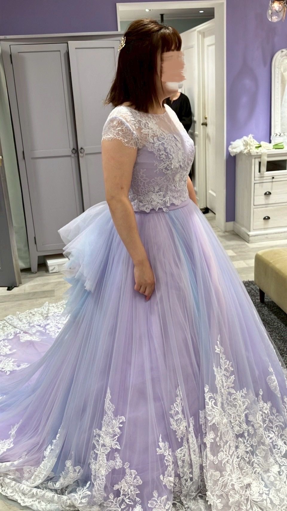 パープルのクラデーションドレス