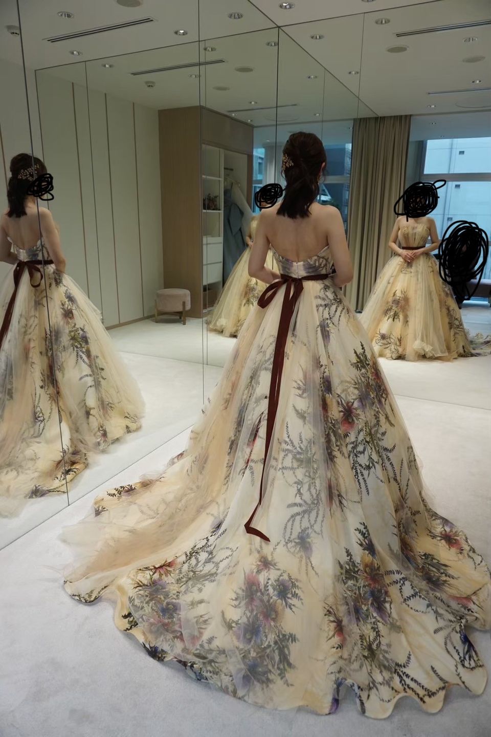 大人っぽい花柄