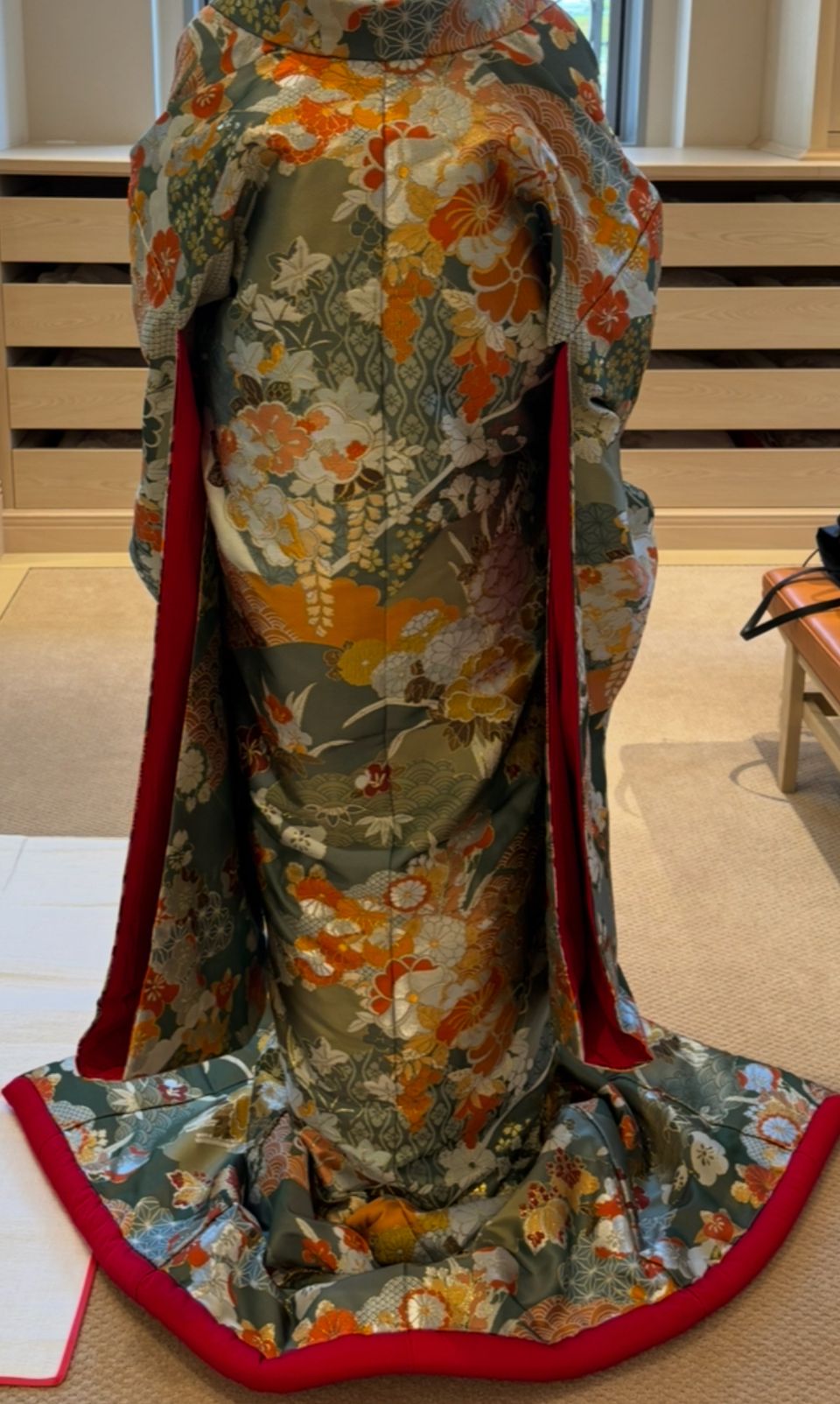 緑色が美しい色打掛