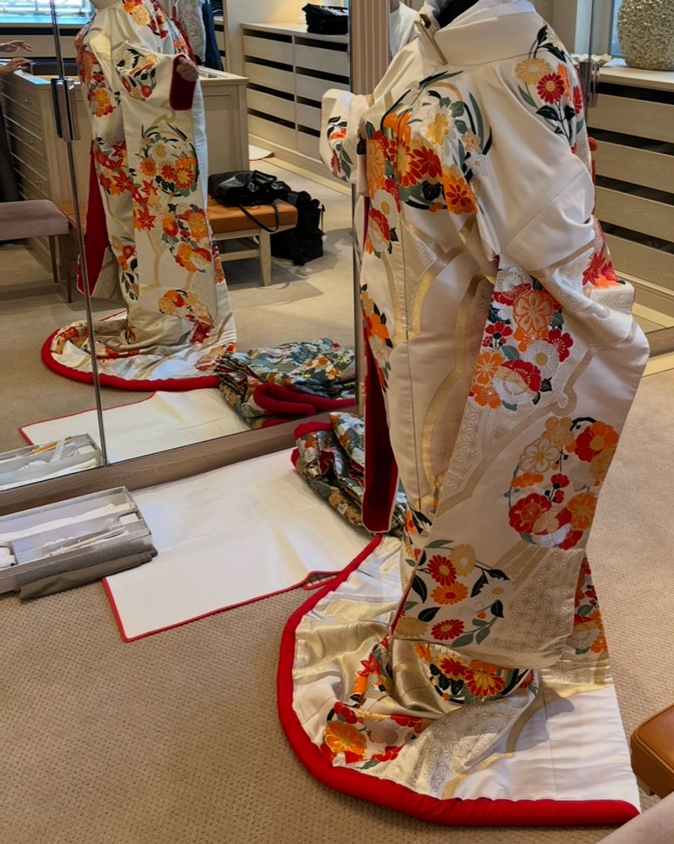 シンプルな色打掛