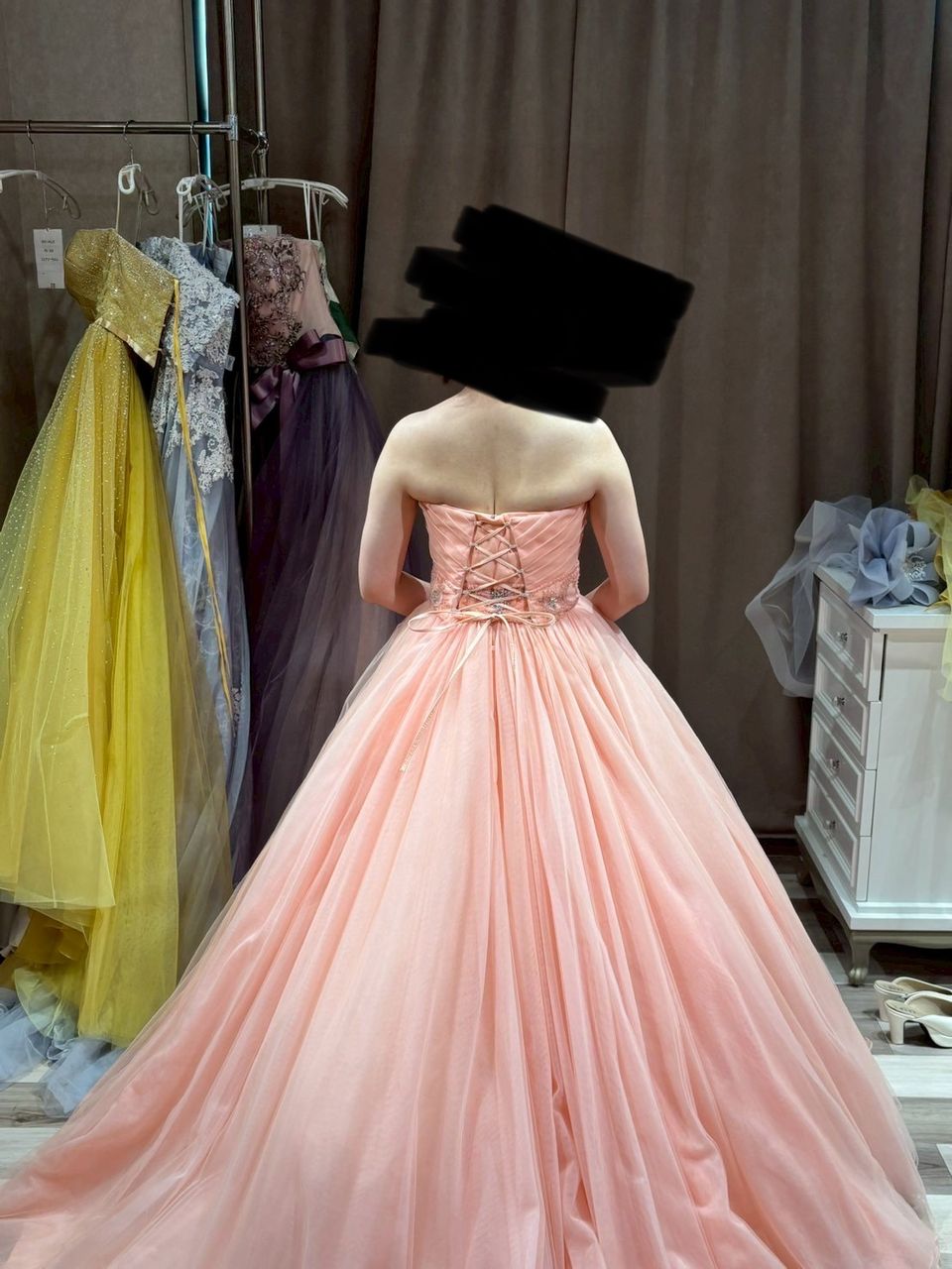 チュールボリューミードレス