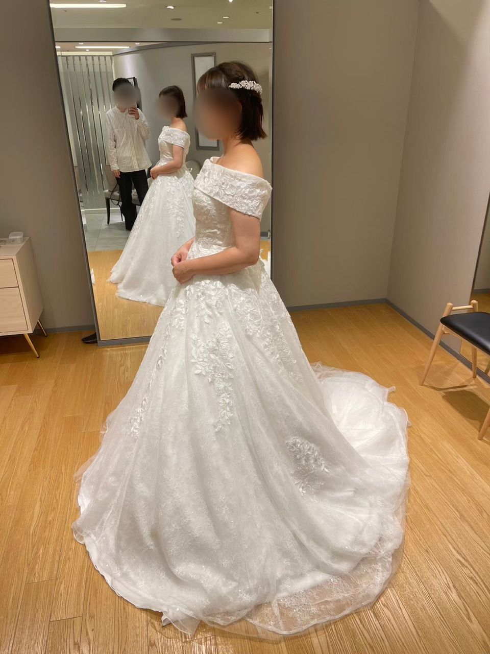 クラシカルなチュールドレス