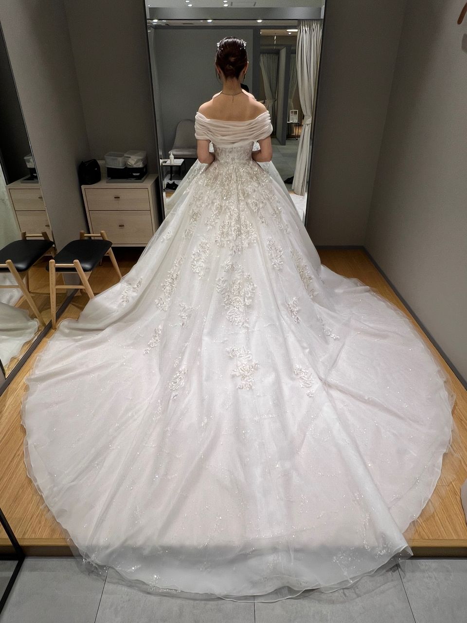 プリンセス感満載のチュールドレス