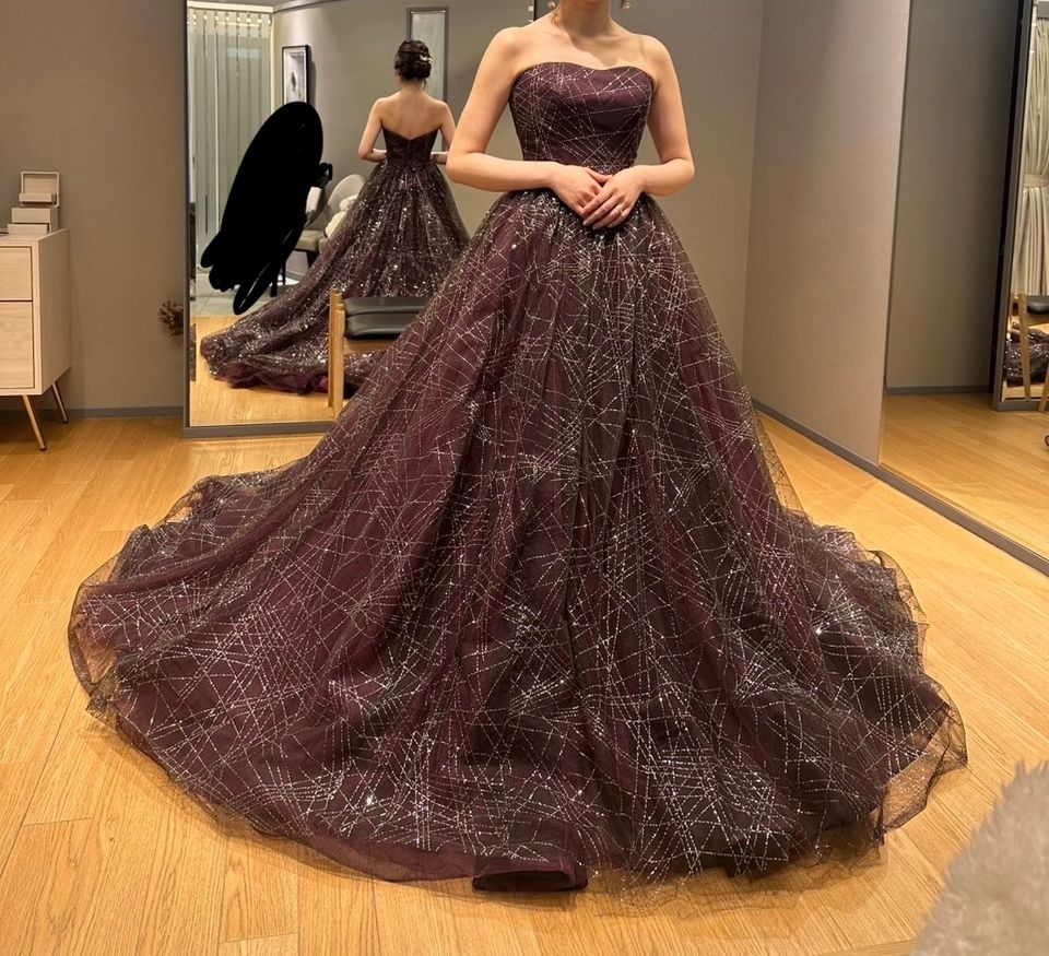 キラキラワインカラードレス