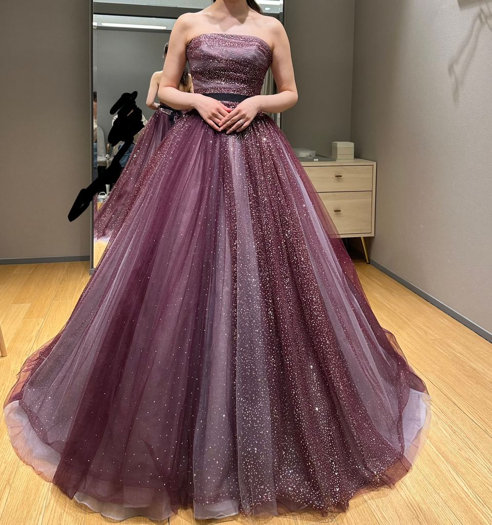 ワインカラードレス