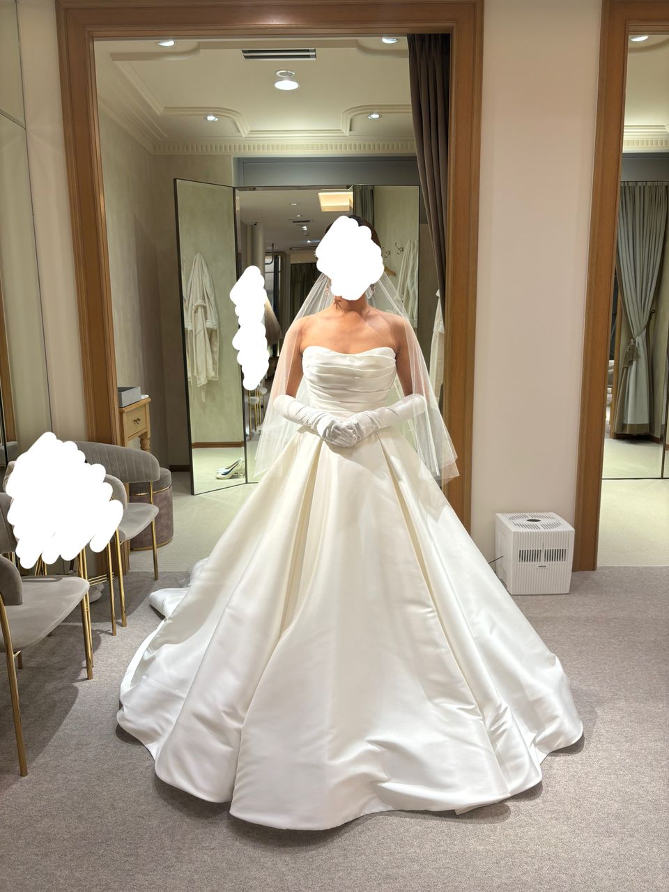 王道なAラインでも少し可愛さを感じれるドレス